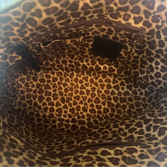 Brighton Fashionista Leopard Print Women's Bowler Bag. Like new - Picture 4 of 4